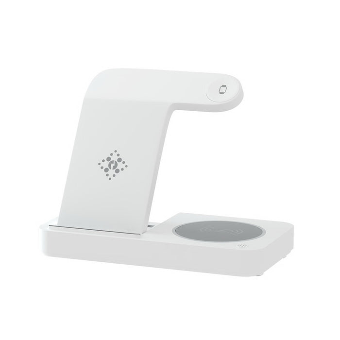Devanti 4-in-1 Wireless Charger Dock Fast Charging for Phone White - Devanti