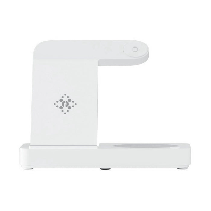 Devanti 4-in-1 Wireless Charger Dock Fast Charging for Phone White - Devanti