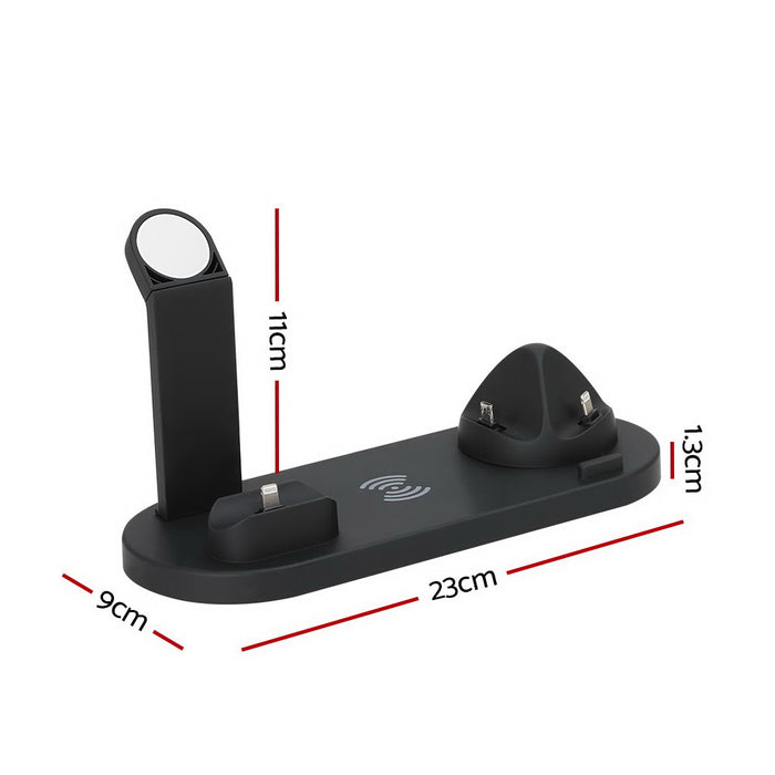 Devanti 4-in-1 Wireless Charger Dock Multi-function Charging Station for Phone - Devanti