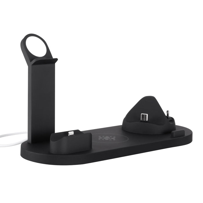 Devanti 4 in 1 Wireless Charger Multi-function Station for Phone Airpod iWatch 15W - Devanti