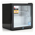 Devanti 40L Bar Fridge Glass Door Mini Fridge Countertop Cooler Black - Devanti