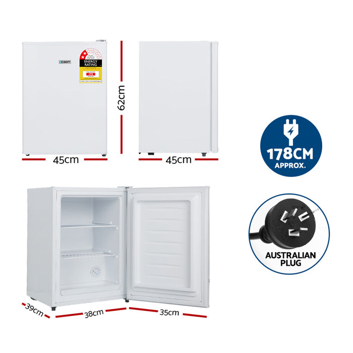 Devanti 42L Upright Freezer Fridge White - Devanti