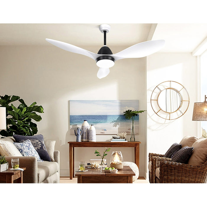 Devanti 48 Ceiling Fan Light Remote Control DC Motor 3 Blades 1300mm White