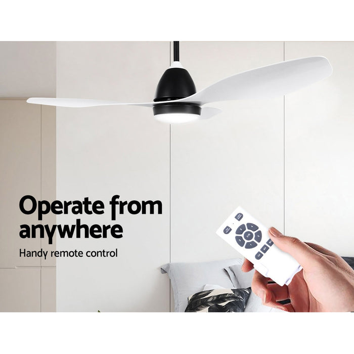 Devanti 48 Ceiling Fan Light Remote Control DC Motor 3 Blades 1300mm White