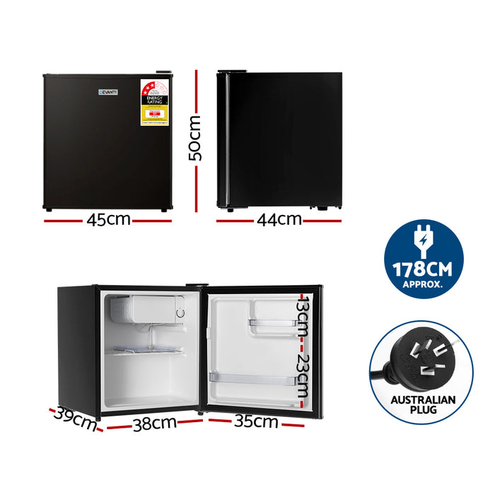 Devanti 48L Bar Fridge Black - Devanti