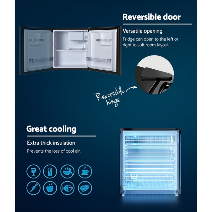 Devanti 48L Bar Fridge Black - Devanti