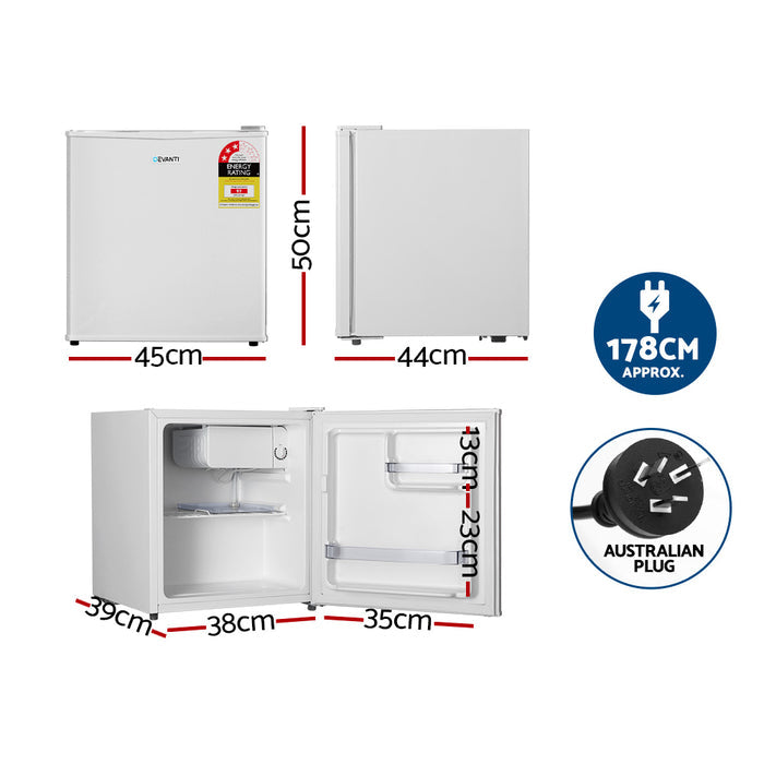 Devanti 48L Bar Fridge White - Devanti