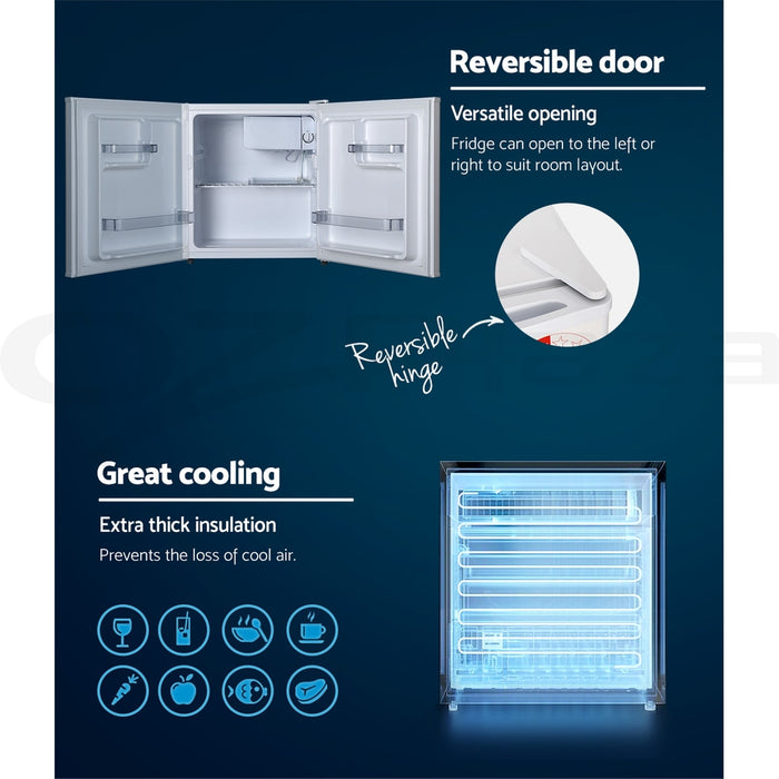 Devanti 48L Bar Fridge White - Devanti