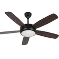 Devanti 52 Ceiling Fan AC Motor 5 Blades w/Light - Dark Wood