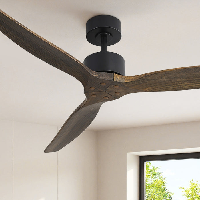 Devanti 52 Ceiling Fan AC Motor 3 Blades w/Remote - Dark Wood - Devanti