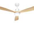 Devanti 52'' Ceiling Fan DC Motor LED Light Remote - Light Wood - Devanti
