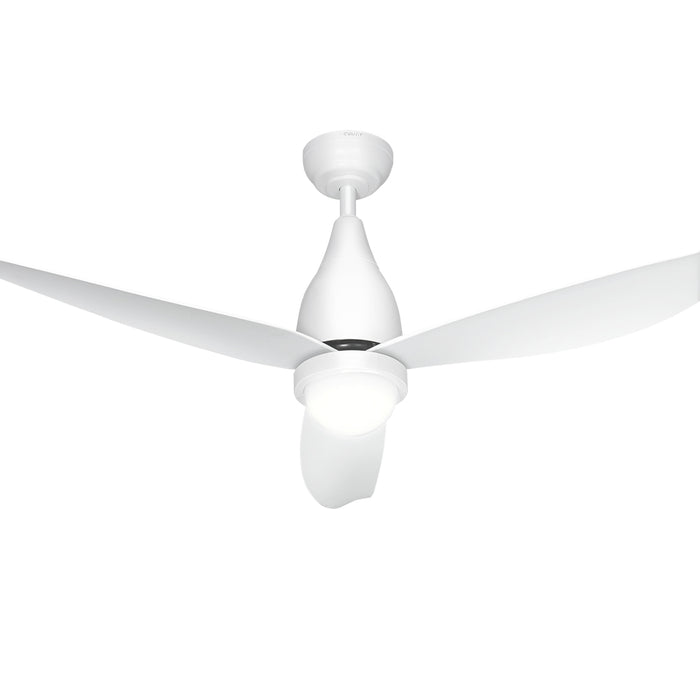 Devanti Ceiling Fan DC Motor LED Light Remote Control Ceiling Fans 52 White - Devanti