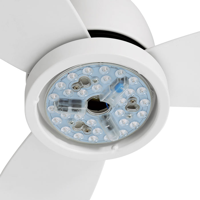 Devanti Ceiling Fan DC Motor LED Light Remote Control Ceiling Fans 52 White - Devanti