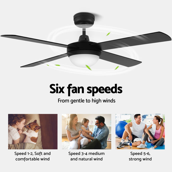 Devanti 52 Ceiling Fan Black