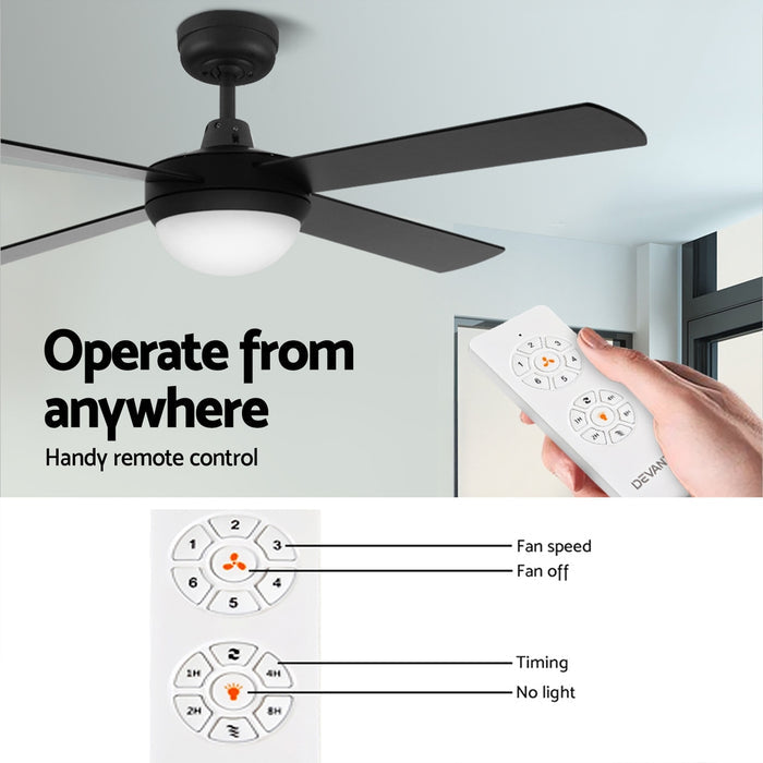 Devanti 52 Ceiling Fan Black