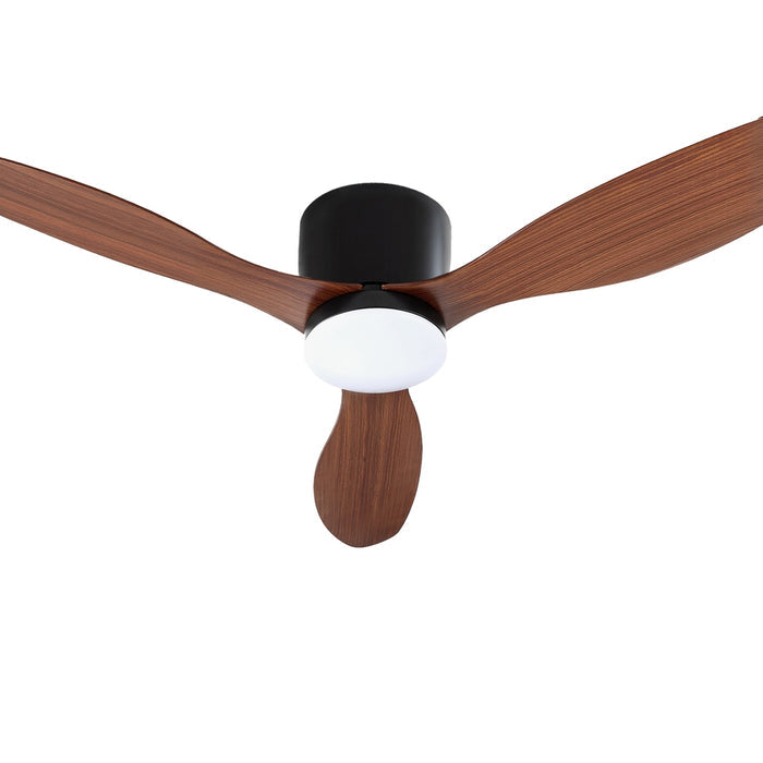 Devanti 52 Ceiling Fan DC Motor w/Light w/Remote - Dark Wood - Devanti
