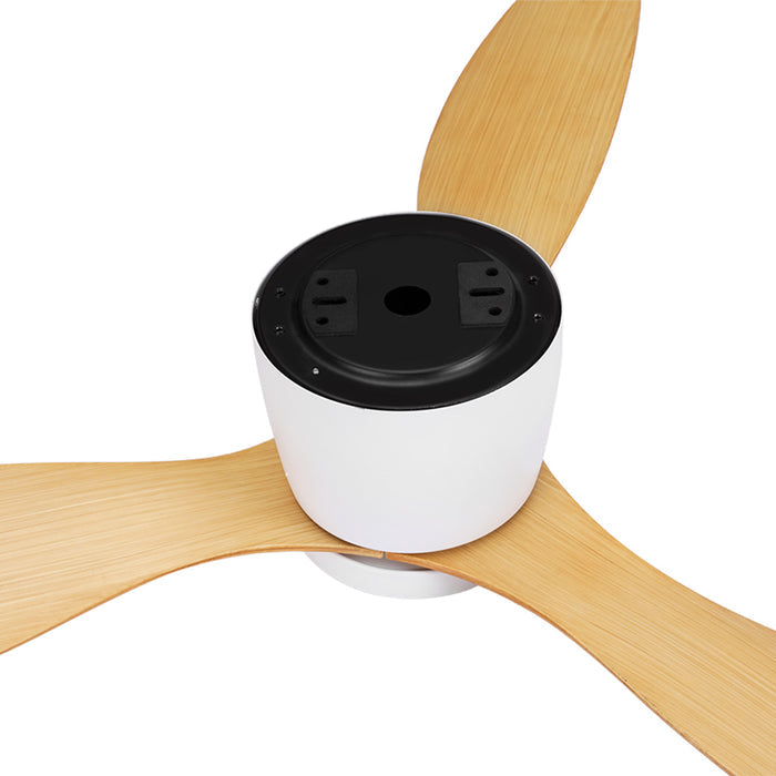 Devanti 52 Ceiling Fan DC Motor w/Light w/Remote - Light Wood - Devanti