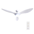 Devanti 52 Ceiling Fan With Light Remote DC Motor 3 Blades 1300mm White