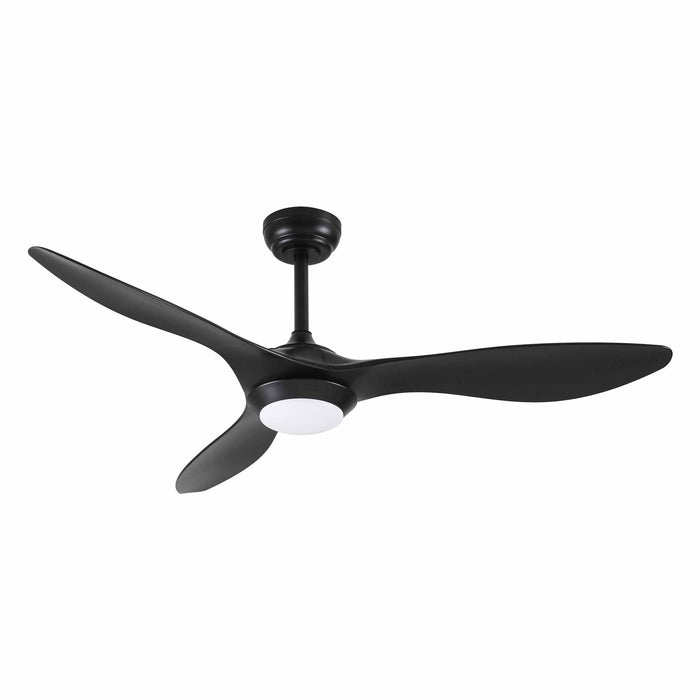Devanti 52" Ceiling Fan with Light and Remote 3 ABS Blades DC Motor, Black