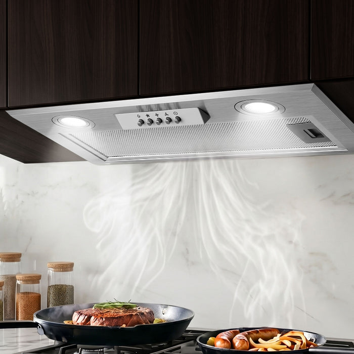 Devanti 520mm Range Hood 52cm Rangehood Stainless Steel - Devanti