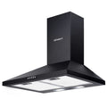 Devanti Pyramid Range Hood Rangehood 600mm 60cm Kitchen Canopy Black - Devanti