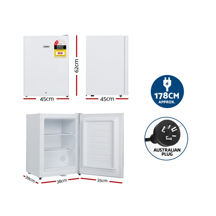 Devanti 60L Upright Freezer Fridge White - Devanti