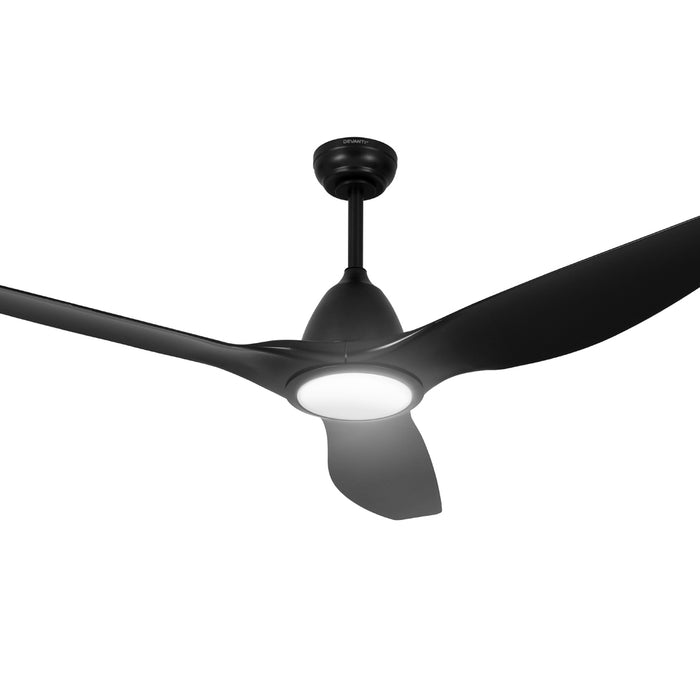 Devanti 64 Inch Ceiling Fan DC Motor w/Light w/Remote - Black - Devanti
