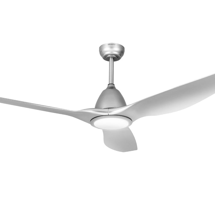 Devanti 64 Inch Ceiling Fan DC Motor w/Light w/Remote - Silver - Devanti