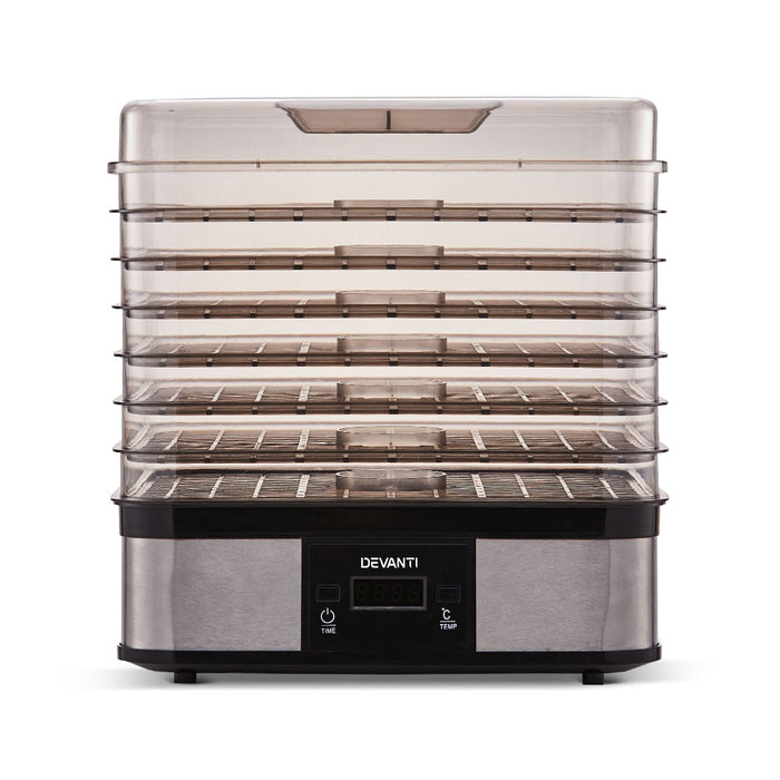 Devanti Food Dehydrator with 7 Trays Silver