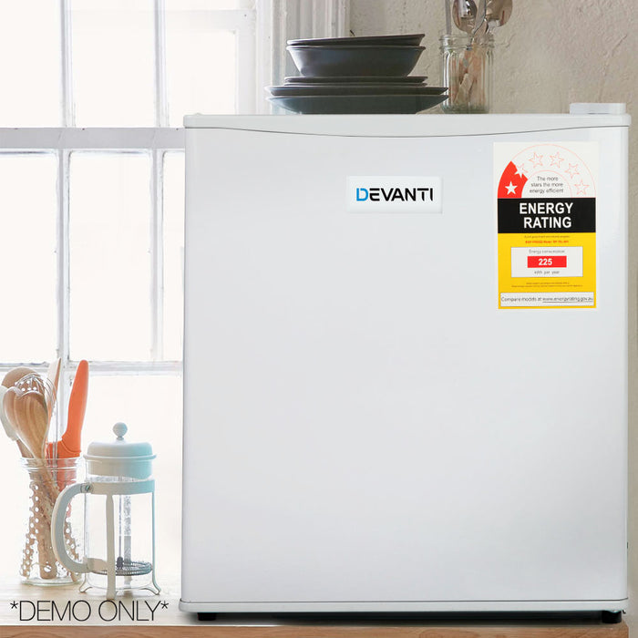 Devanti 70L Portable Mini Bar Fridge - White - Devanti