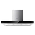 Devanti Range Hood 900mm Rangehood 90cm Stainless Steel Glass Kitchen Canopy Black - Devanti