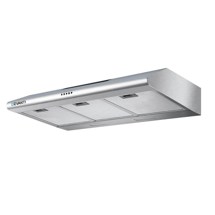 Devanti Fixed Range Hood Rangehood Stainless Steel Kitchen Canopy 90cm 900mm - Devanti