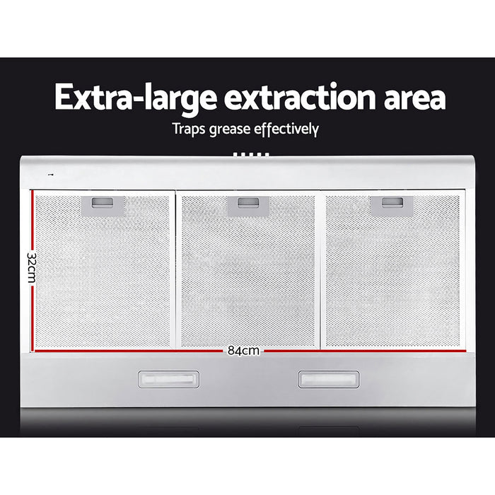 Devanti Fixed Range Hood Rangehood Stainless Steel Kitchen Canopy 90cm 900mm - Devanti