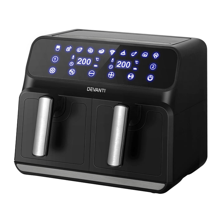 Devanti Air Fryer 8L LCD Fryers Oven Airfryer Healthy Cooker Oil Free Kitchen - Devanti