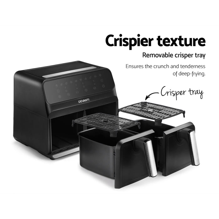 Devanti Air Fryer 8L LCD Fryers Oven Airfryer Healthy Cooker Oil Free Kitchen - Devanti