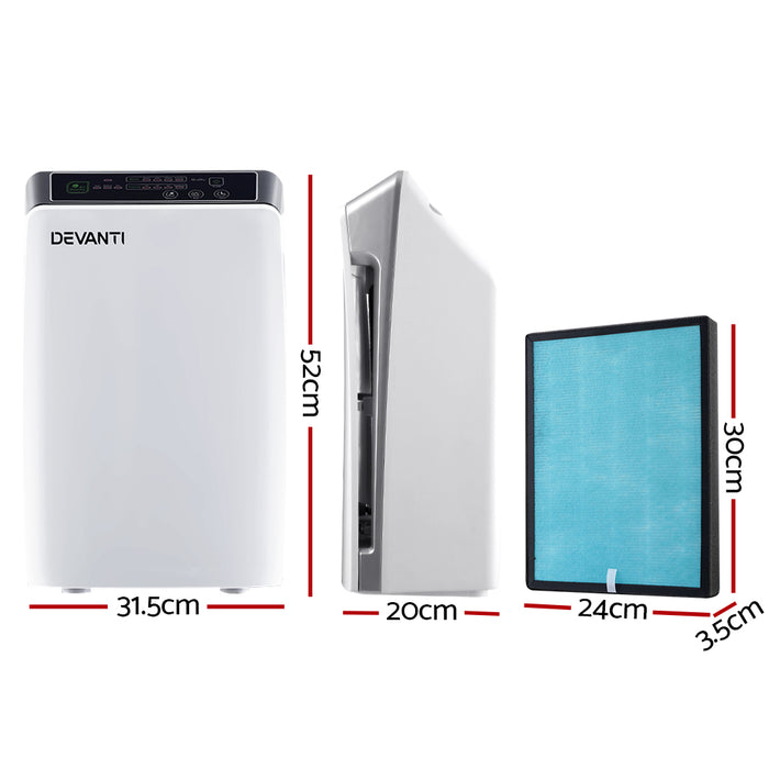 Devanti Air Purifier 4 Stage HEPA w/Replacement Filter - Devanti