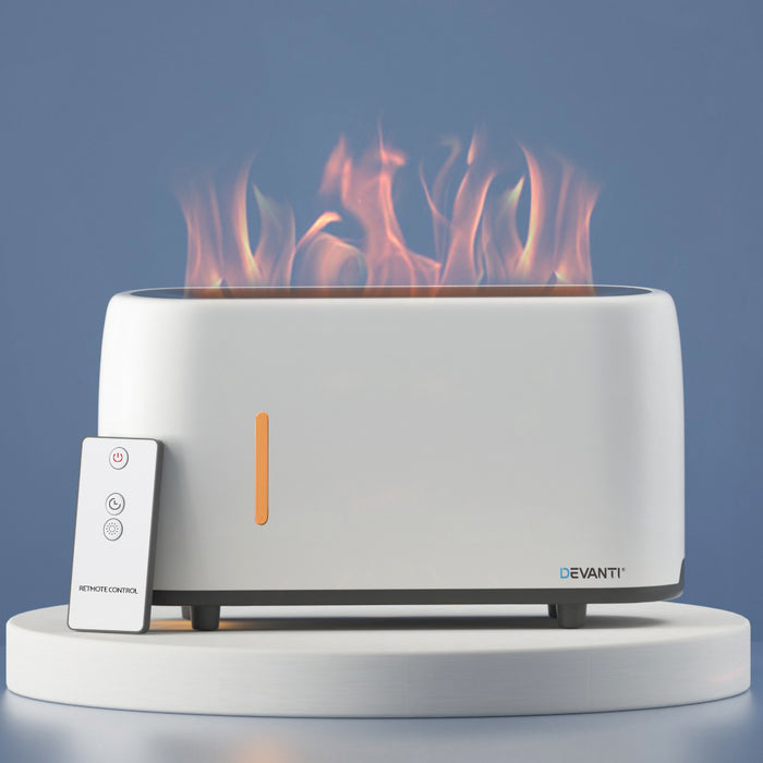 Devanti Ultrasonic Aroma Diffuser LED Flame Light - Devanti