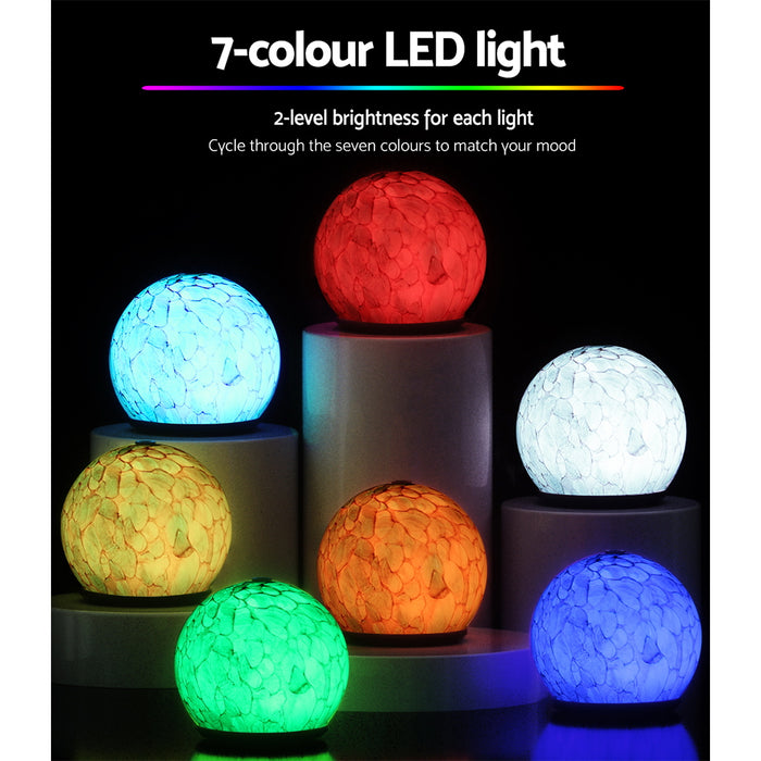 Devanti 240ml Aroma Diffuser LED Light Glass Essential Oil - Devanti