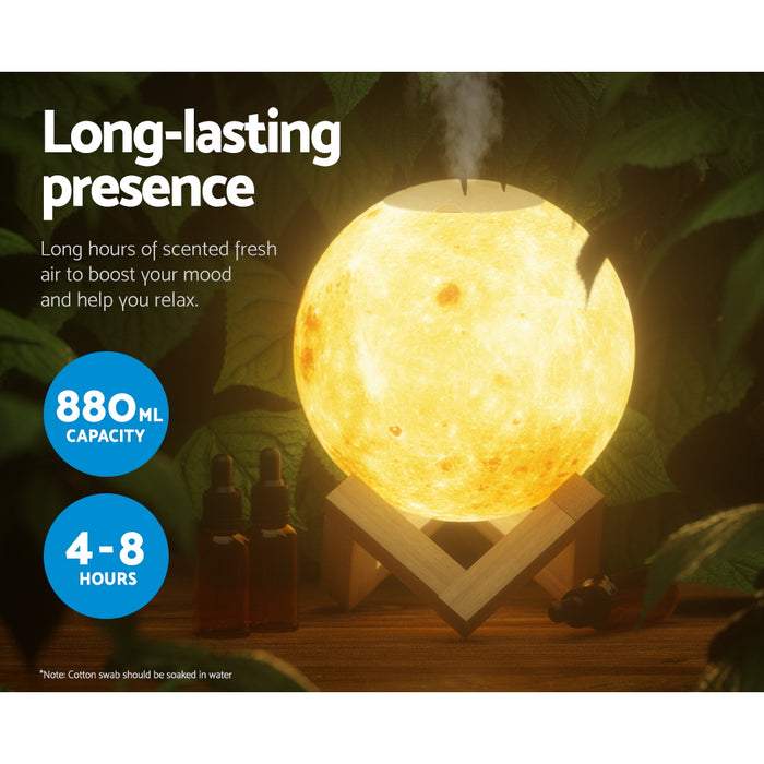 Devanti Aroma Diffuser LED Moon Lamp 880ml - Devanti
