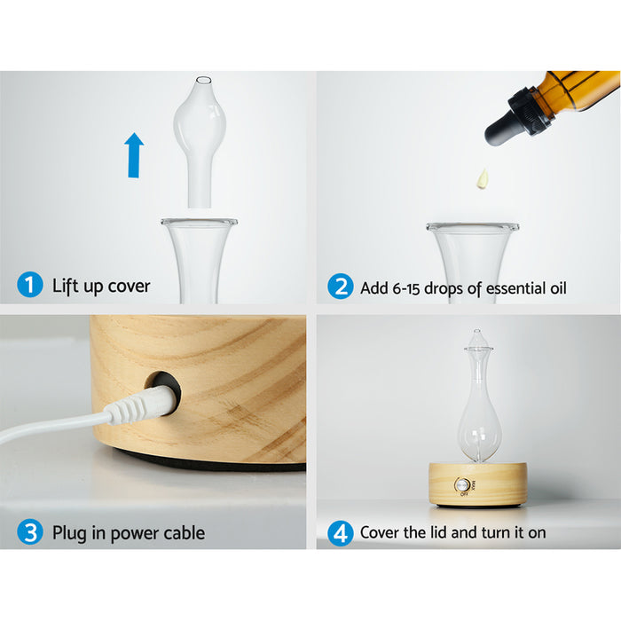Devanti Waterless Aromatherapy Aroma Diffuser Pure Essential Oil Ultrasonic - Devanti