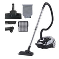 DEVANTI Bagged Vacuum Cleaner Powerful Suction for Carpet Wood Tile Floor Black