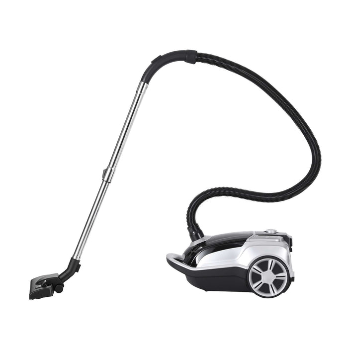 DEVANTI Bagged Vacuum Cleaner Powerful Suction for Carpet Wood Tile Floor Black