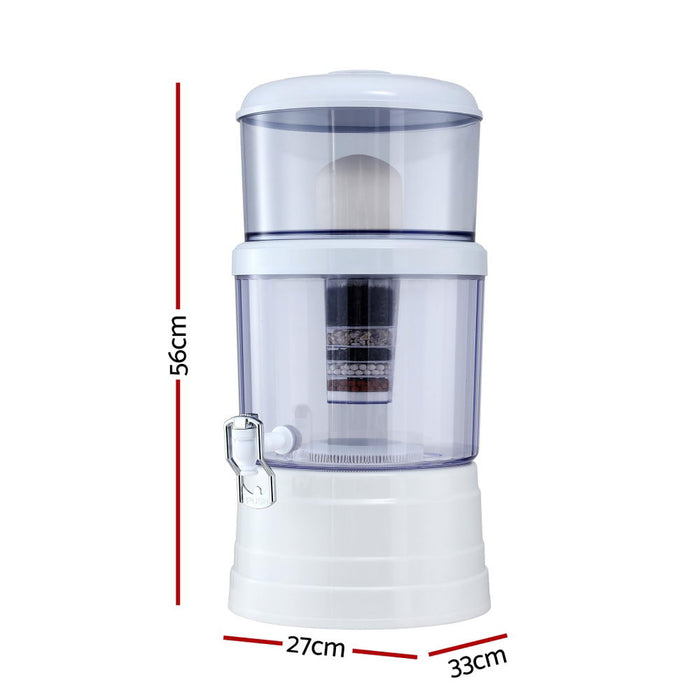 Devanti Benchtop Water Filter 16L Gravity Multi-Stage BPA-Free Home Camping - Devanti