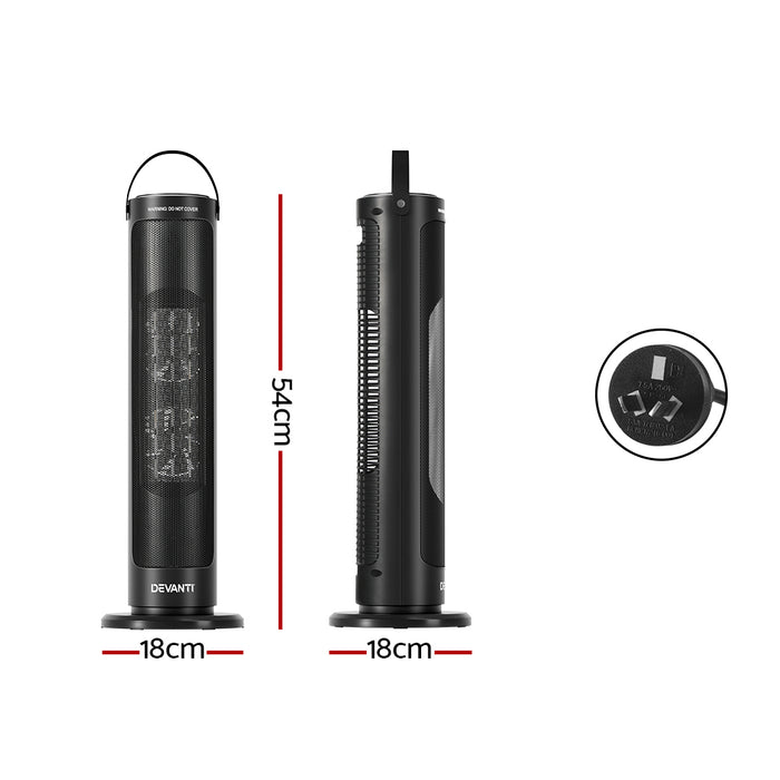 Devanti Ceramic Tower Heater 2000W - Devanti