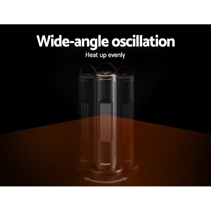 Devanti Ceramic Tower Heater 2000W - Devanti