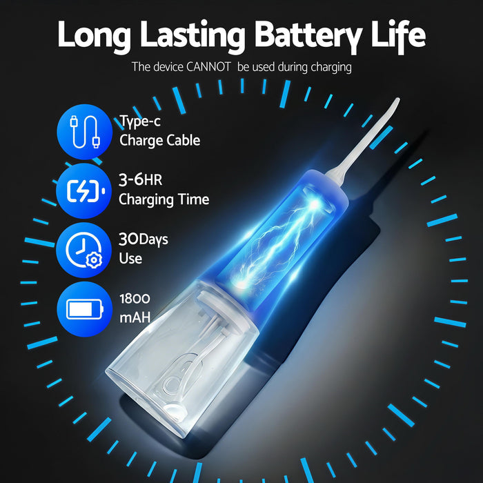Devanti Cordless Water Flosser Dental Oral Irrigator White - Devanti