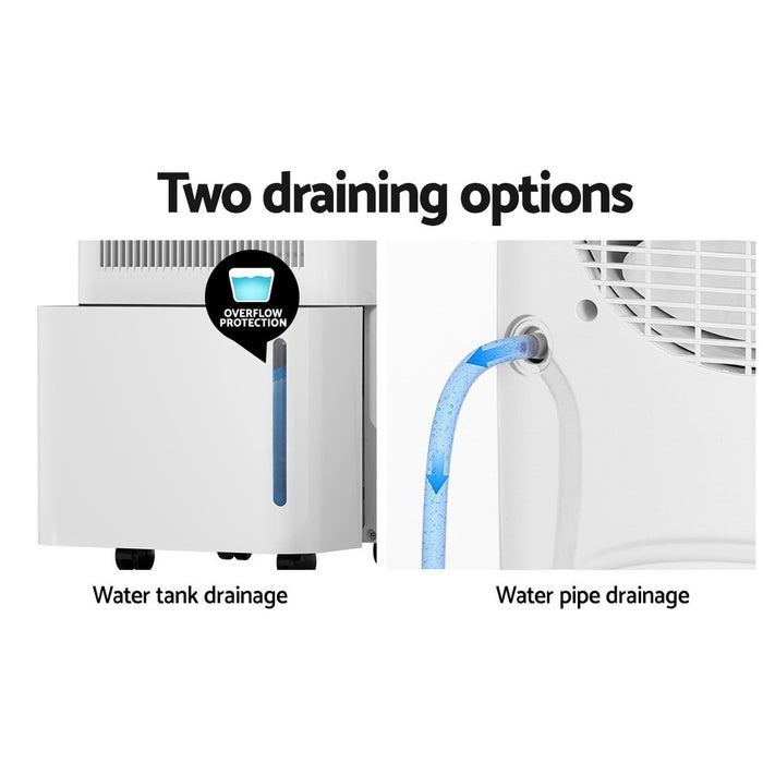 Devanti Dehumidifier 12L Air Purifier White - Devanti