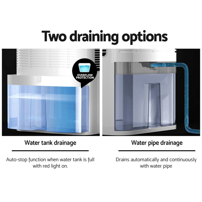 Devanti 2L Dehumidifier Air Purifier White - Devanti