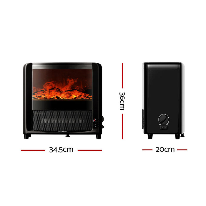 Devanti Electric Fireplace Fire Heaters 2000W - Devanti