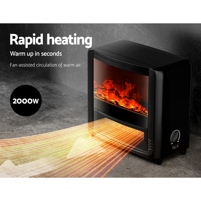 Devanti Electric Fireplace Fire Heaters 2000W - Devanti